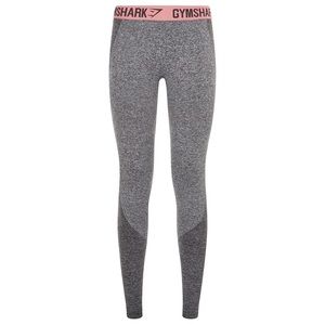 GymShark Flex Leggings Charcoal Marl/Peach